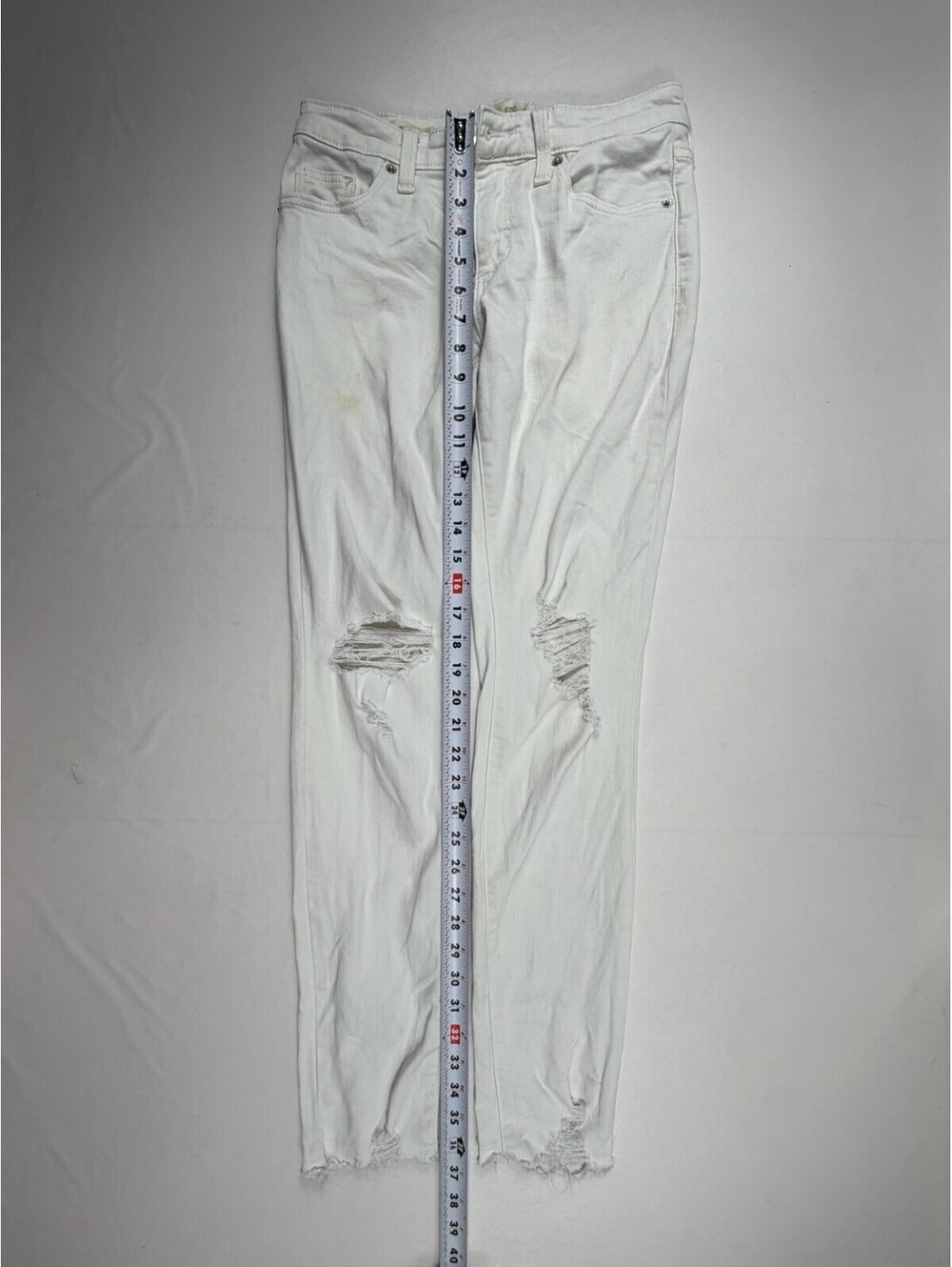Universal Thread Mid Rise Skinny White Jeans Size 0 - Picture 8 of 13